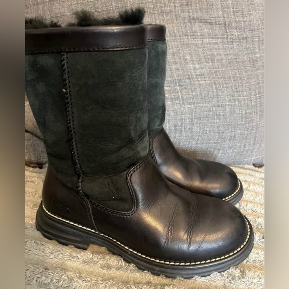 UGG black full leather Boots